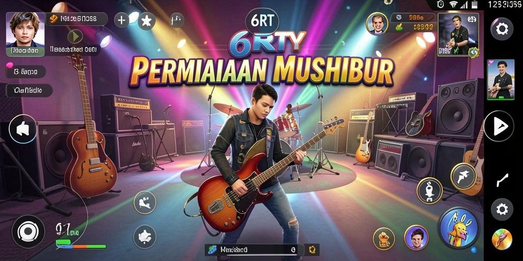 Tampilan gameplay 6RT yang menunjukkan serunya bermain musik.