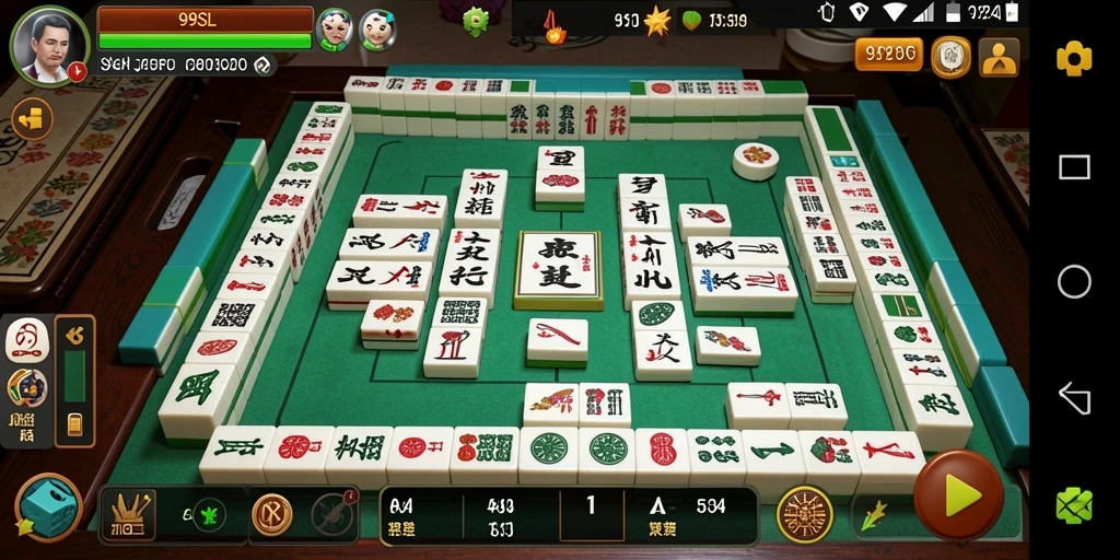 Screenshot gameplay Mahjong 99SL yang menampilkan suasana bermain yang seru.
