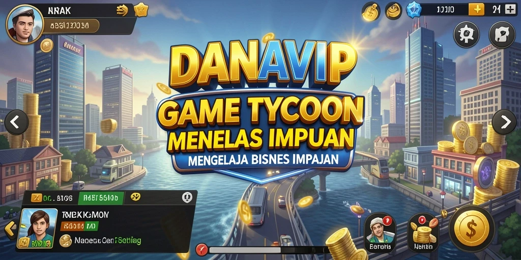 Gameplay menarik dari DANAVIP dengan manajemen bisnis yang seru.