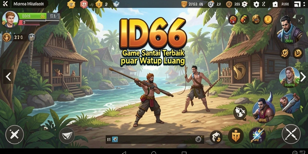 Screenshot utama menampilkan gameplay seru dan menyenangkan di ID66.