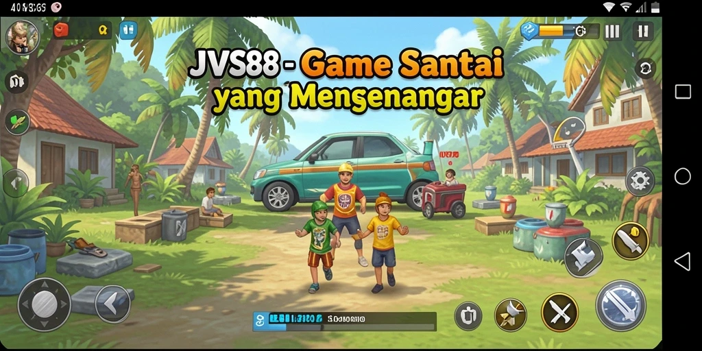Screenshot utama menampilkan gameplay JVS88 yang penuh warna dan seru.