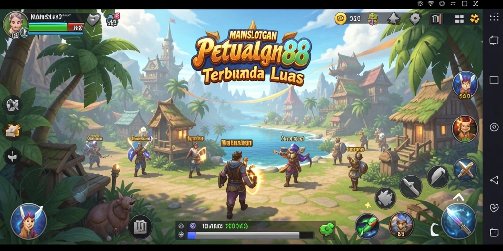 Screenshot gameplay MAINSLOT88 memperlihatkan petualangan seru di dunia terbuka.