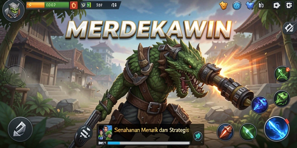 Tampilan gameplay menakjubkan dengan strategi menara yang mengasyikkan.