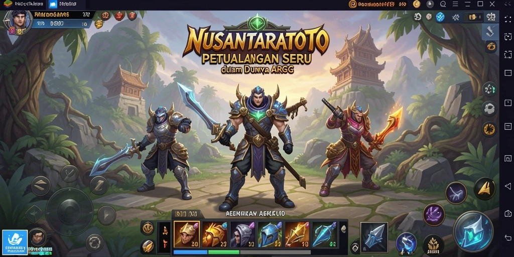 Tangkapan layar menampilkan pertempuran seru di dunia NUSANTARATOTO.