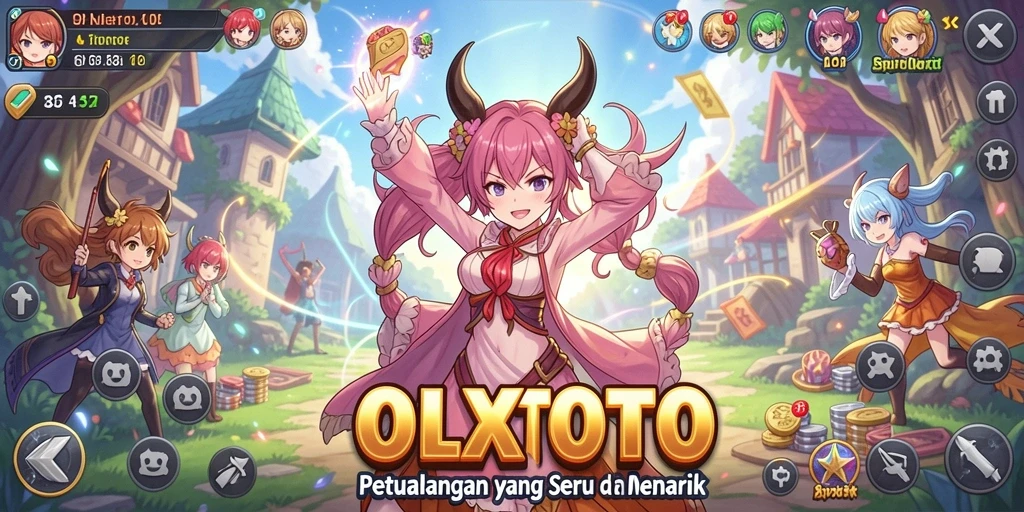 Tangkapan layar menarik dari gameplay OLXTOTO dengan karakter anime.
