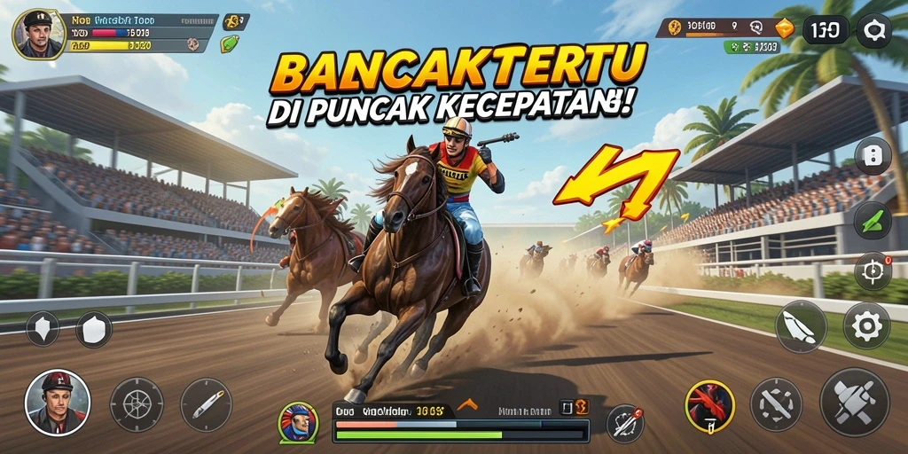 Gameplay seru balapan di PUNCAKTOTO dengan berbagai kendaraan.
