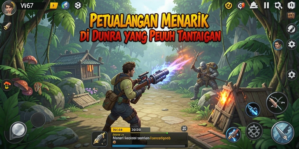 Gameplay menarik di W67 menampilkan aksi petualangan yang seru.